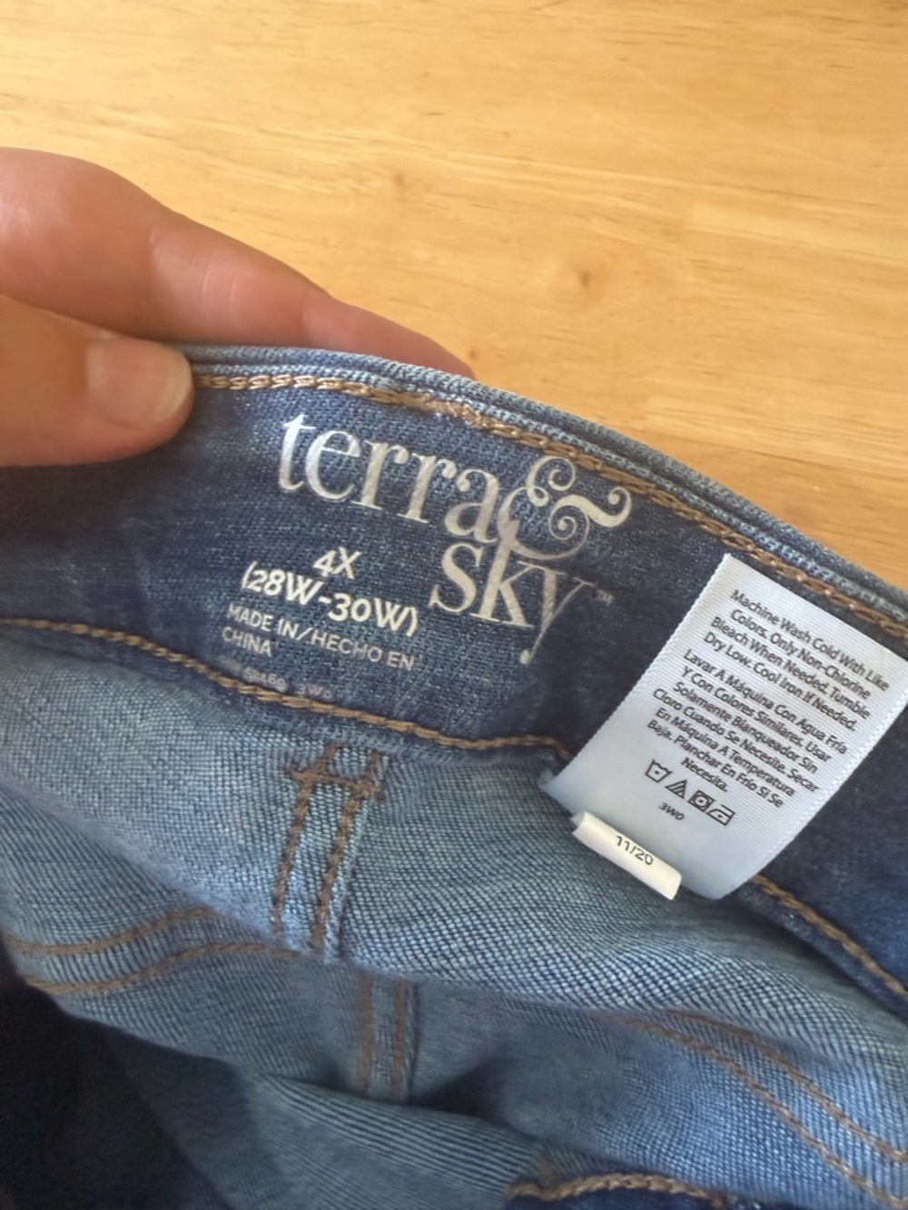 Terra & Sky Women's Medium Blue High-Rise Stretch Jeans